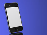 Modern Touch Phone on a blue background.