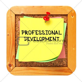 Professional Development. Sticker on Bulletin.