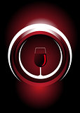Wine icon with a metallic shine
