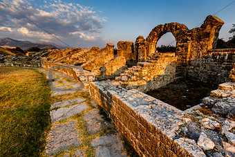 Roman Ampitheater Ruins in the Ancient Town of Salona near Split
