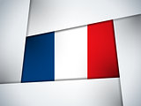 France Country Flag Geometric Background