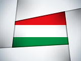 Hungary Country Flag Geometric Background