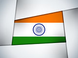 India Country Flag Geometric Background
