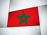 Morocco Country Flag Geometric Background