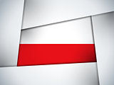 Poland Country Flag Geometric Background