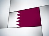 Qatar Country Flag Geometric Background