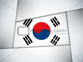 South Korea Country Flag Geometric Background