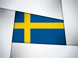 Sweden Country Flag Geometric Background