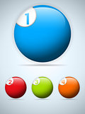 Set of Colorful Buttons  Icons