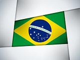 Brazil Country Flag Geometric Background