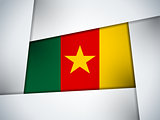 Cameroon Country Flag Geometric Background