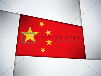 China Country Flag Geometric Background