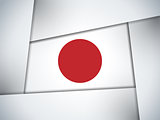 Japan Country Flag Geometric Background