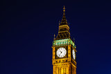 Big Ben and Clock Tower in the Night, London, United Kingdom