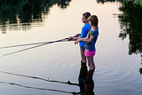 Kids fishing
