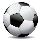 Realistic Soccer Ball on White Background