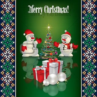 Abstract celebration background with Christmas gifts