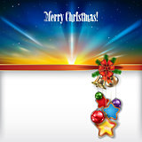 Abstract Christmas background with handbells and decorations