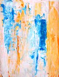Teal and Orange Abstract Art Painting