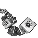 3d sound system party abstract dj deejay set