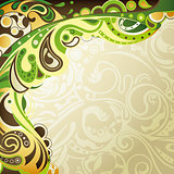 Abstract Green Curve Background