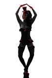 sexy woman stripper showgirl  silhouette