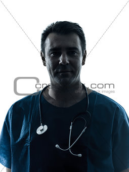 doctor man silhouette portrait