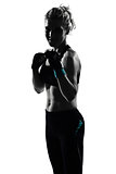 woman kickboxing posture boxer boxing