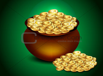 Gold coin in bowl