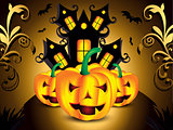 halloween background with pumpkin