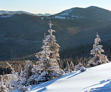 Morning winter mountain landscape