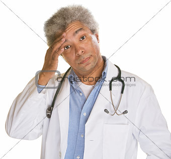 Doctor Scratching Forehead