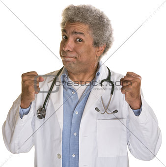 Doctor with Clenched Fists