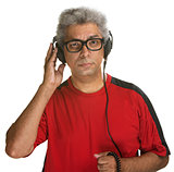 Serious Man Listening