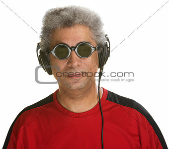 Easygoing Man with Headphones