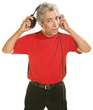 Man Removing Headphones