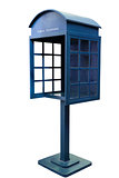 Blue Antique phone booth