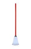 Mop in light blue design with red handle