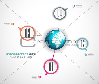 Infographics concept background with stylish bubbles.