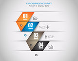 Infographic design template with paper tags. I