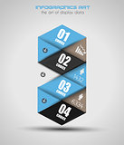 Infographic design template with paper tags. 
