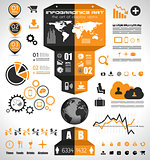 Infographic elements - set of paper tags,
