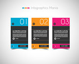 Infographic design template with paper tags.