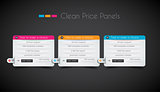 Web price shop panel with space for text and buy now button. 