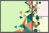 Colorful, square backgrounds in old style