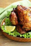 roasted chicken with herbs (thyme and sage)