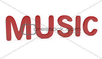  Word Music isolated on white