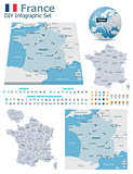 France maps with markers