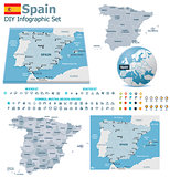 Spain maps with markers
