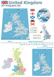 United Kingdom maps with markers